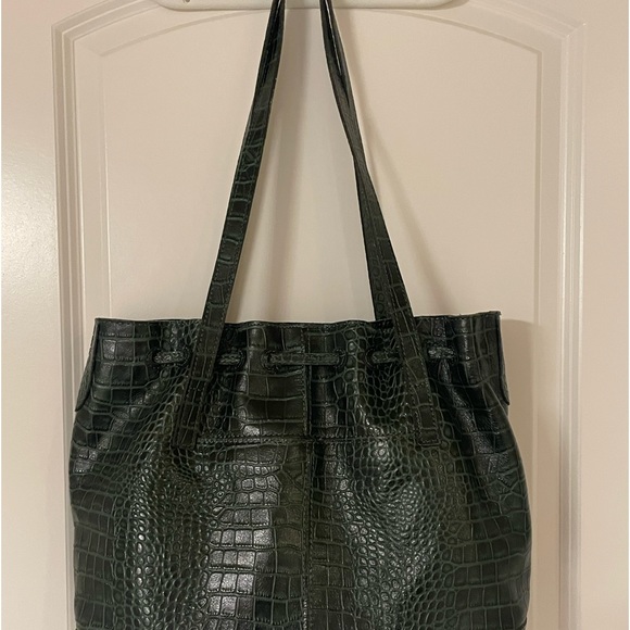 NWT Patricia Nash 10th Anniversary Distressed Vintage Croc Green Handbag (92) - Picture 11 of 16